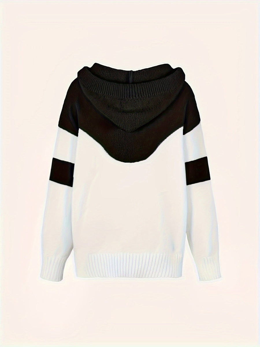 Gretchen | Color-Block Hooded Pullover