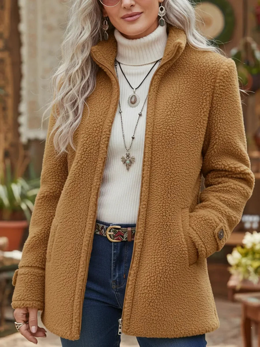 Clarissa | Soft and elegant zip-up jacket