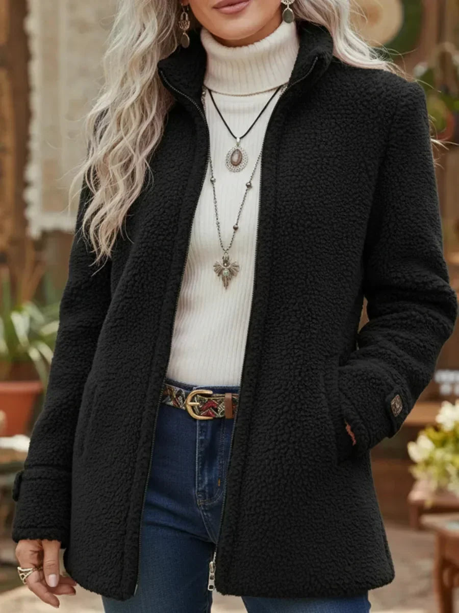 Clarissa | Soft and elegant zip-up jacket