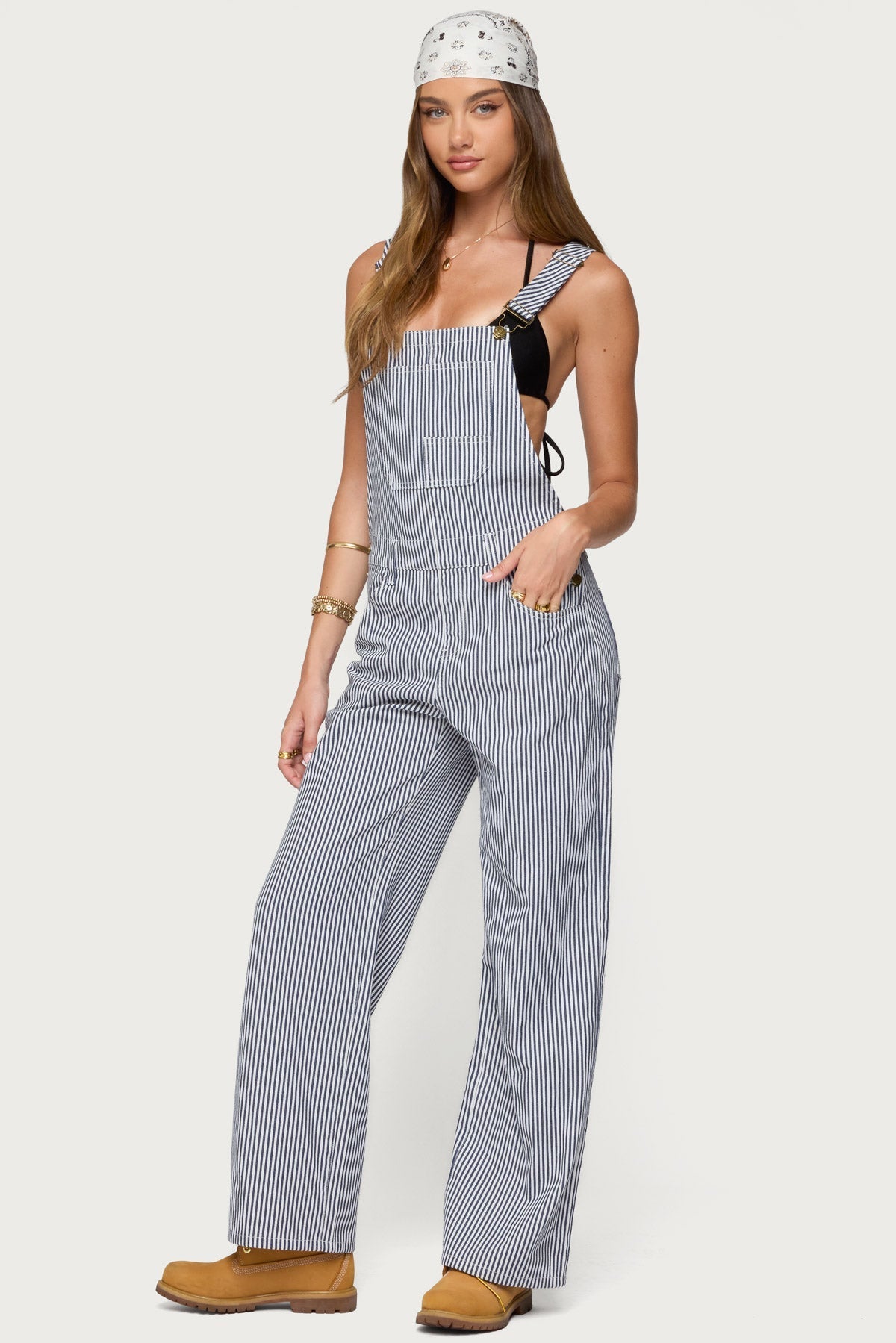 Tamsin Striped Overalls