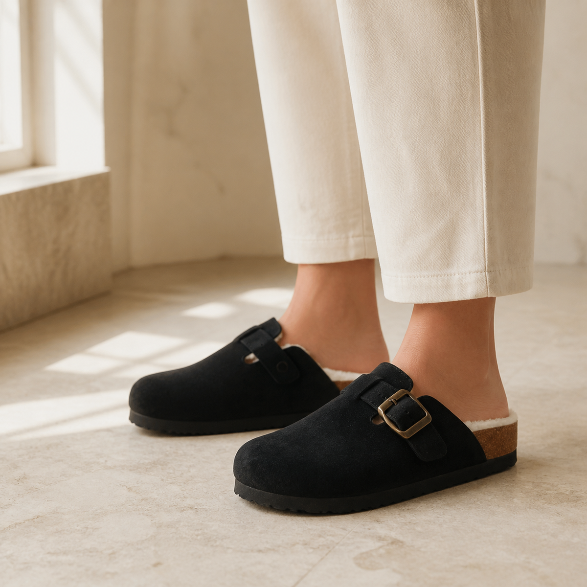 Lya | Suede Clogs