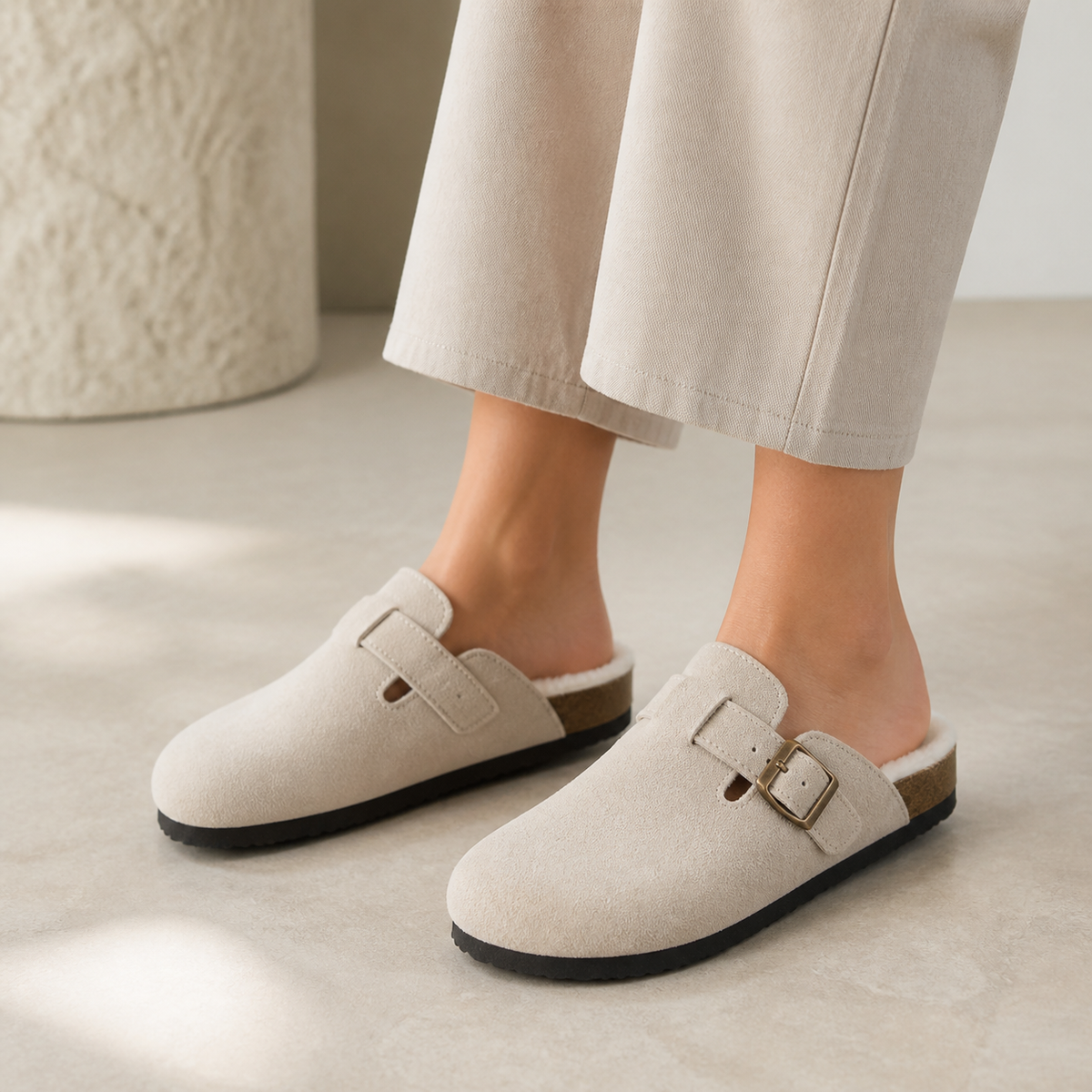 Lya | Suede Clogs