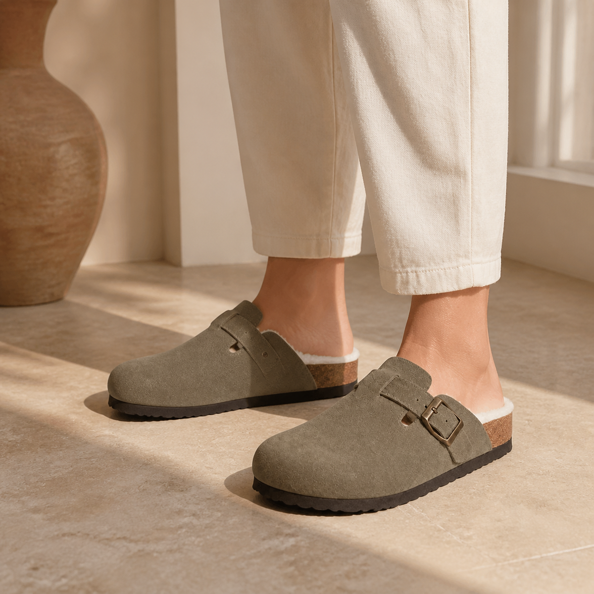 Lya | Suede Clogs