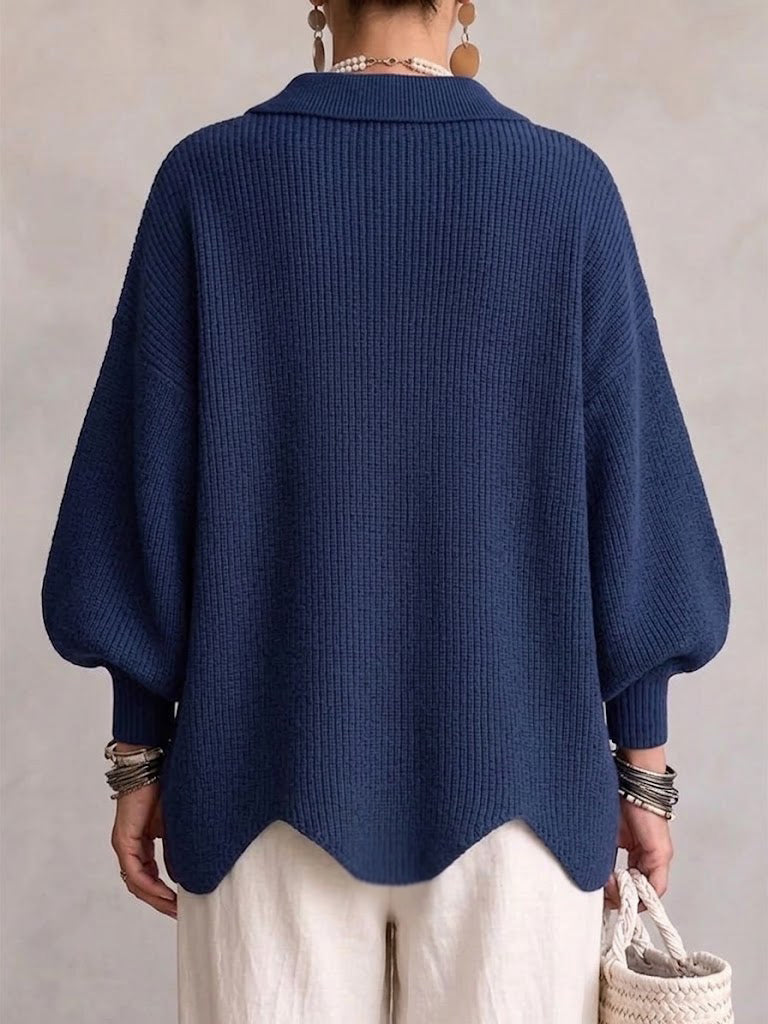 Isabella - Oversized Collared Button Cardigan